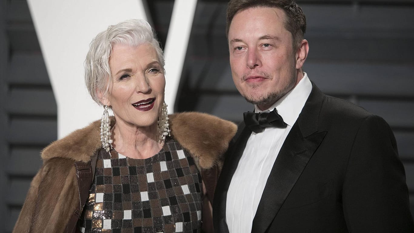 Maye und Elon Musk: Die Mutter des Tesla-Gründers ist in der Show von Heidi Klum zu Gast.