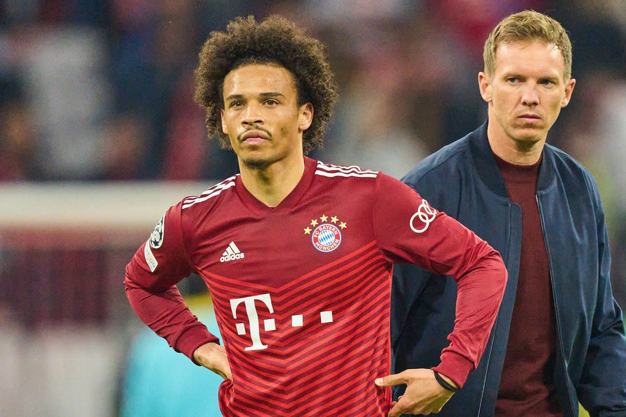 Leroy Sané und Julian Nagelsmann nach dem Aus in der Königsklasse: Den Bayern ist viel Geld abhanden gekommen.