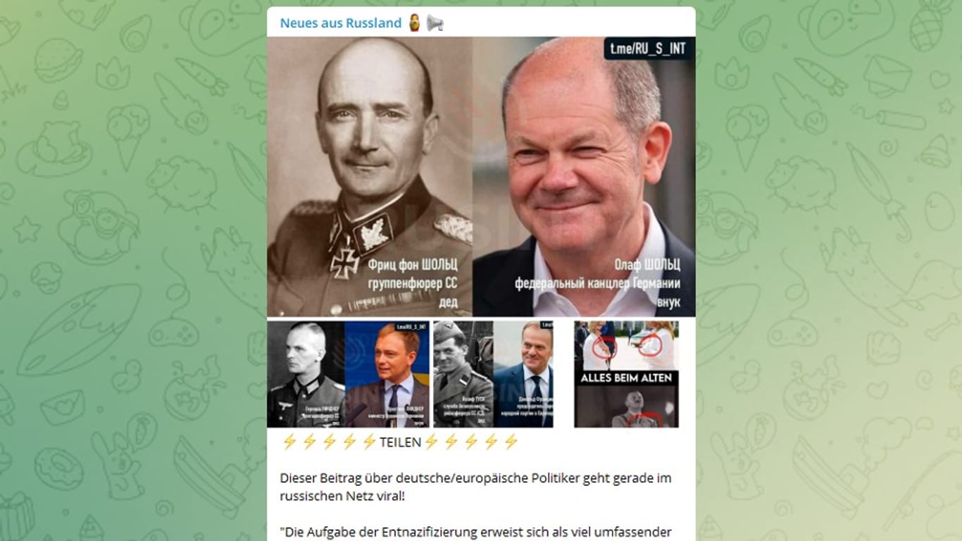 Erfolgreiches Telegramposting: Weit mehr als 200.000 Mal ist bei Putins deutscher Propaganda-Kriegerin Alina Lipp der Beitrag gesehen worden.