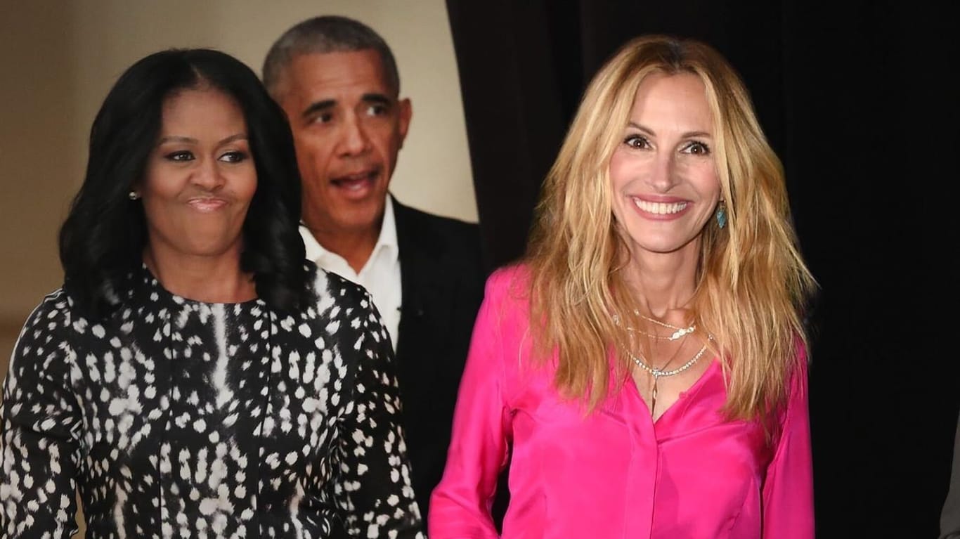 Michelle und Barack Obama: Das ehemalige US-Präsidentenpaar verfilmt "Leaving the World behind".