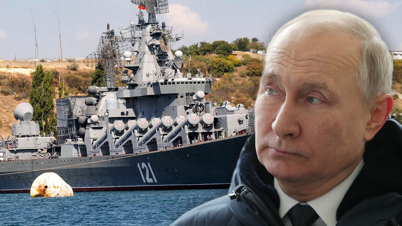 Das russische Flaggschiff "Moskwa" ist gesunken: Das ist ein schwerer Verlust für Präsident Putin.
