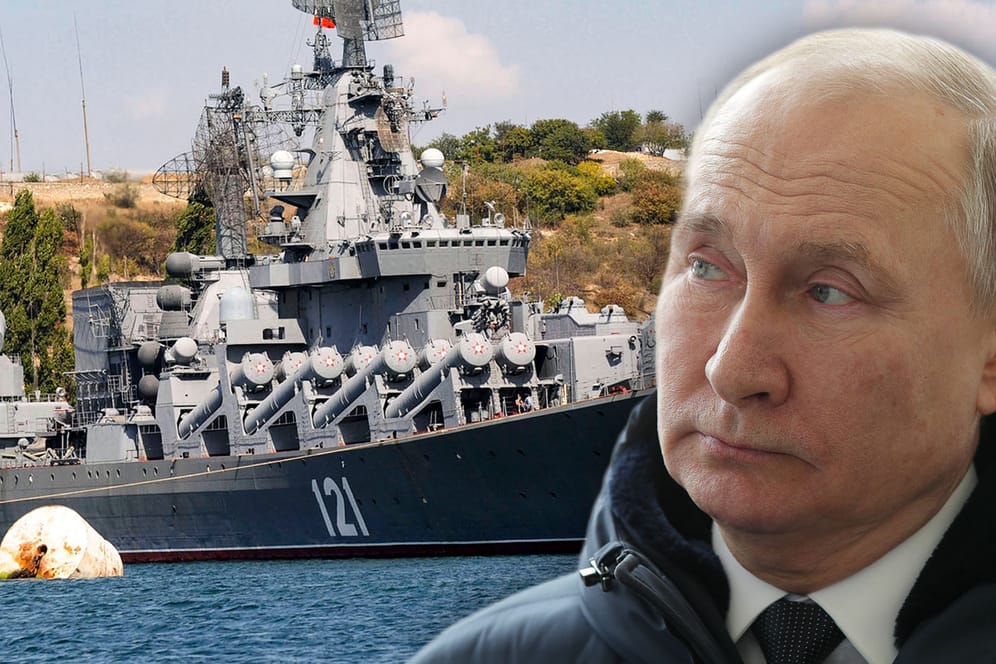 Das russische Flaggschiff "Moskwa" ist gesunken: Das ist ein schwerer Verlust für Präsident Putin.