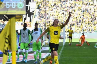 Traf beim Dortmunder Tor-Rausch gegen Wolfsburg zweimal: Erling Haaland.