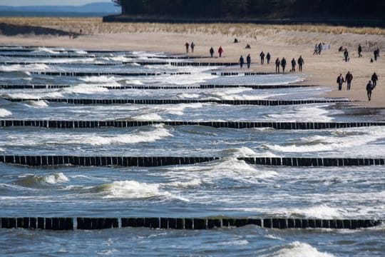 Ostersamstag am Ostseestrand von Usedom