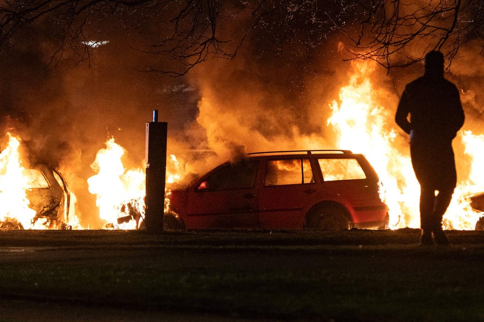 Brennende Autos in Malmö: In den vergangenen Tagen gab es heftige Krawalle in mehreren schwedischen Städten.