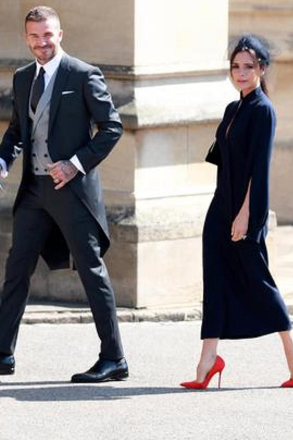 Royaler Anlass: Bei der Hochzeit von Prinz Harry und Herzogin Meghan gaben sich die Beckhams förmlich.