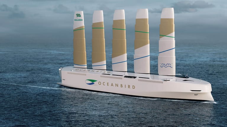 Das Konzept für ein Solar-Segelschiff vereint alte Methoden und neue Technik auf hoher See: In der bislang sehr klimaschädlichen Schifffahrtsbranche könnte damit eine Revolution bevorstehen.