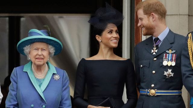 Prinz Harry und seine Frau, Herzogin Meghan, besuchten die Queen.