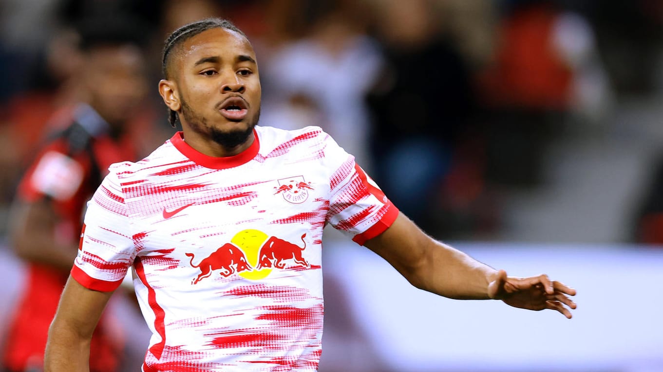 Christopher Nkunku: Der Franzose spielt eine herausragende Saison im Trikot von RB Leipzig. Christopher Nkunku: Der Franzose spielt eine herausragende Saison im Trikot von RB Leipzig.