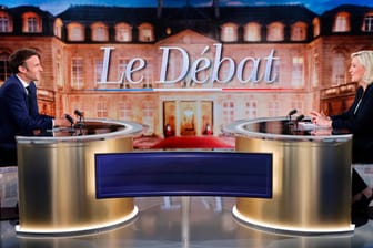 Emmanuel Macron und Marine Le Pen im TV-Duell: Die Präsidentschaftskandidaten lieferten sich wenige Tage vor der Stichwahl in Frankreich einen Schlagabtausch.