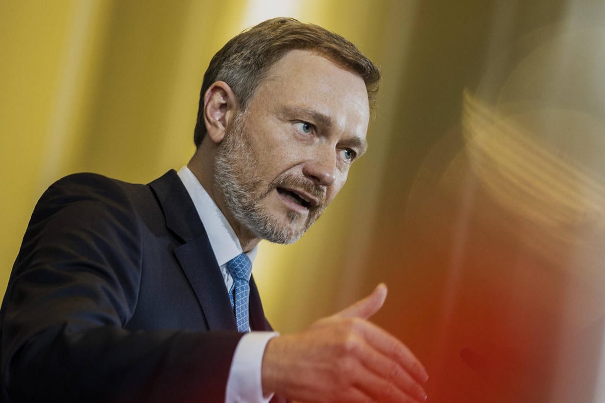 Christian Lindner spricht zur Presse (Archivbild): Er ist jetzt in den USA positiv auf Corona getestet worden.