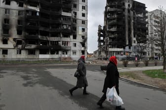 Zerstörte Wohnhäuser in Borodjanka: Die Ukraine wirft Russland vor, die Zivilisten wissentlich ermordet zu haben.