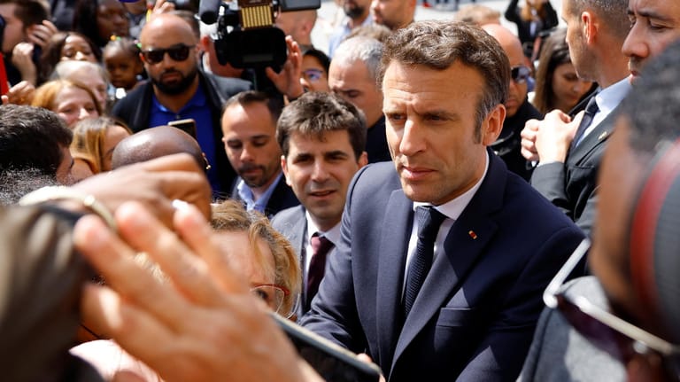 Emmanuel Macron, Präsident Frankreichs: Scholz, Sánchez und Costa riefen dazu auf, Macron wiederzuwählen.