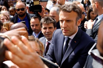 Emmanuel Macron, Präsident Frankreichs: Scholz, Sánchez und Costa riefen dazu auf, Macron wiederzuwählen.
