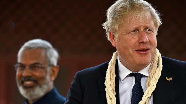 Boris Johnson: Der britische Premier befindet sich aktuell auf Indien-Reise und war bei der Abstimmung daher nicht anwesend.