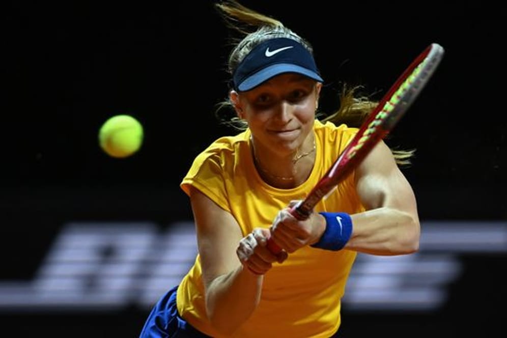 Musste sich in Stuttgart US-Open-Siegerin Emma Raducanu geschlagen geben: Tamara Korpatsch in Aktion.