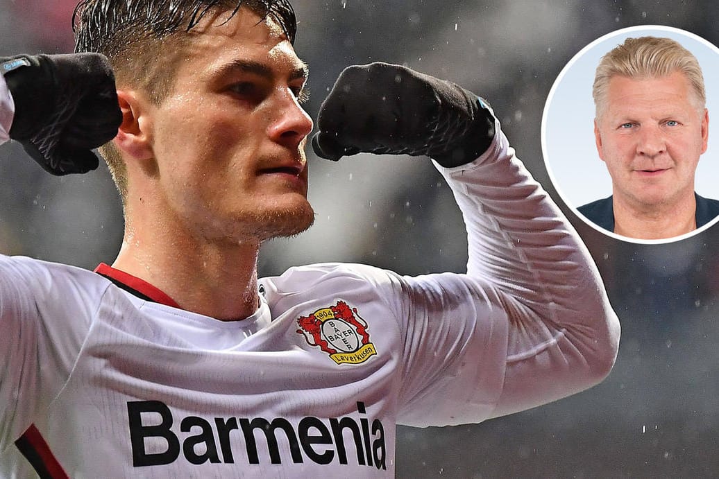 Patrik Schick hat für Bayer Leverkusen in 23 Bundesligaspielen in dieser Saison 20 Tore erzielt und ist für Stefan Effenberg (Kreis) ein Kandidat für Bayern.