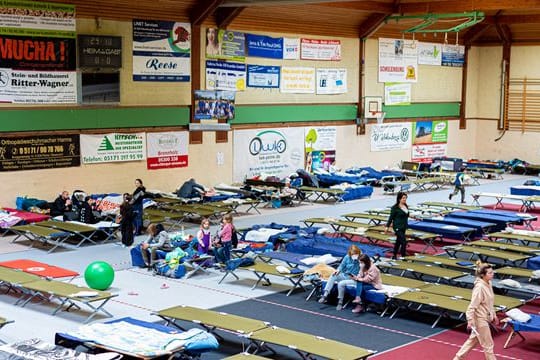 Ukraine-Krieg - Flüchtlingsunterkunft