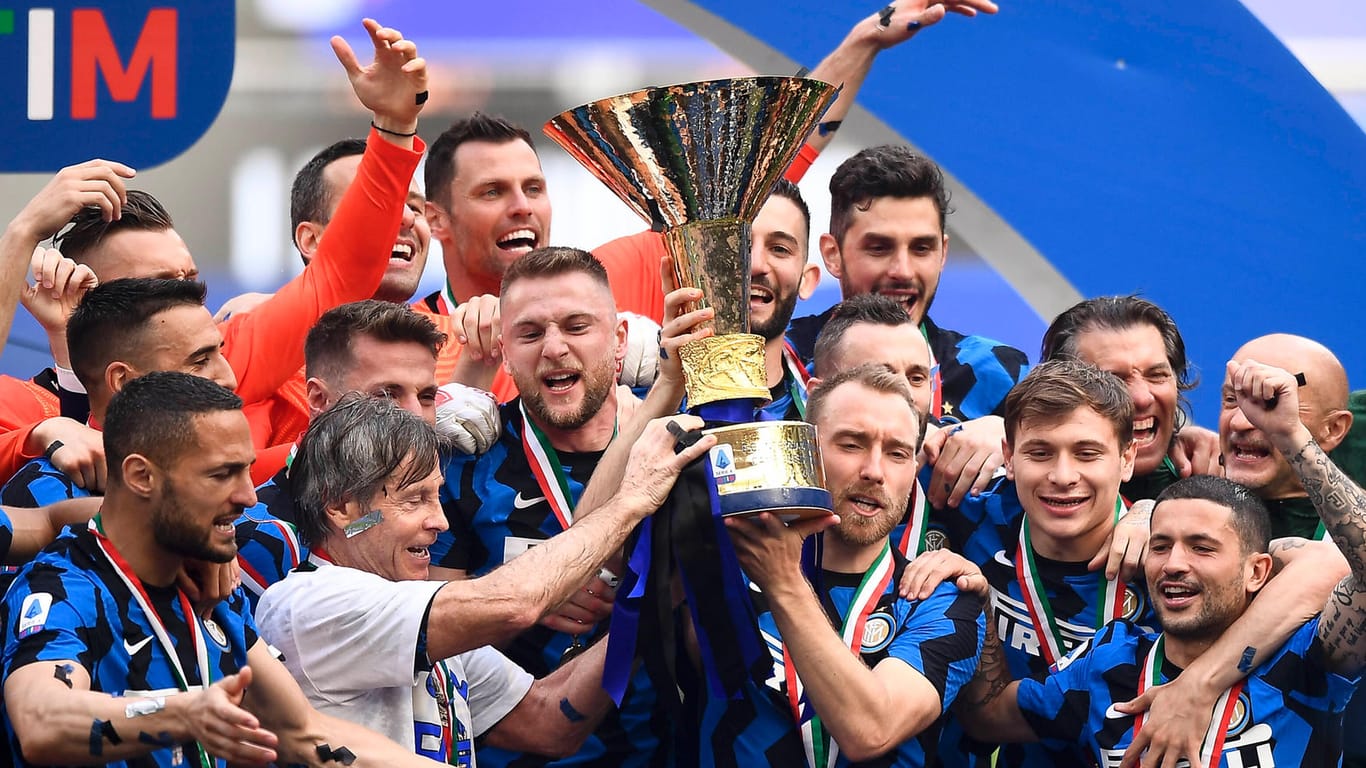 Mit Inter feierte Eriksen 2020/21 die Meisterschaft.