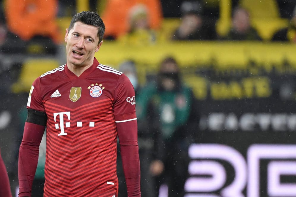 Robert Lewandowski: Der Pole blickte im Hinspiel in Dortmund öfters süffisant drein.
