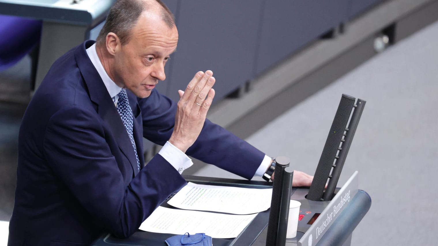 Unions-Fraktionschef Friedrich Merz (Archiv): "Wir haben eine Minderheit von SPD, AfD und Linkspartei."