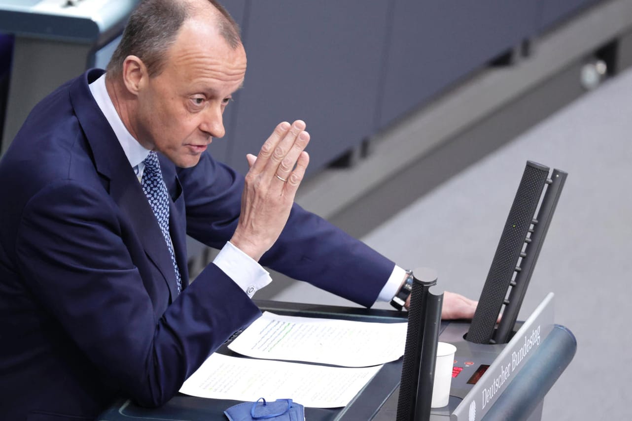 Unions-Fraktionschef Friedrich Merz (Archiv): "Wir haben eine Minderheit von SPD, AfD und Linkspartei."