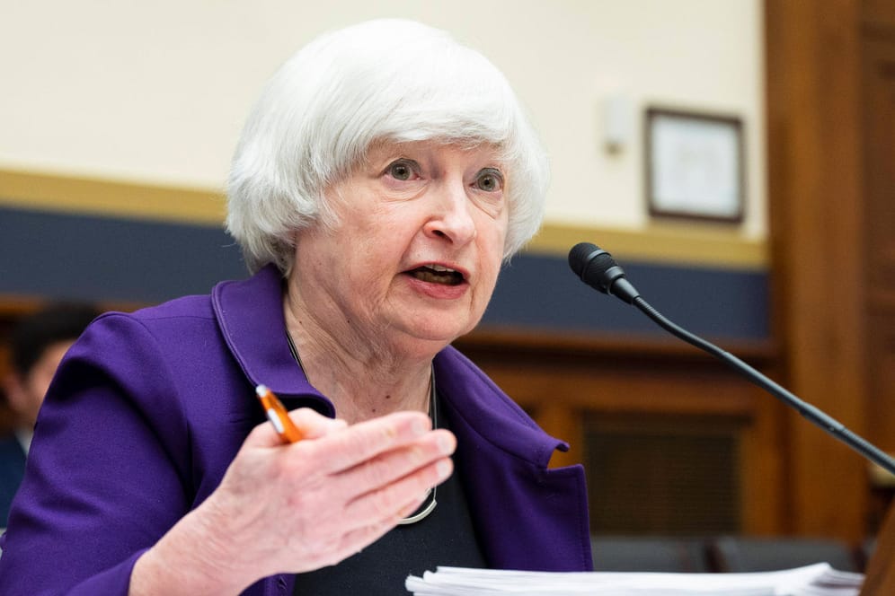 Janet Yellen: Die US-Finanzministerin will die Inflationsrate in ihrem Land wieder senken.