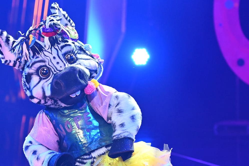 "The Masked Singer": Bei seiner Performance saß beim Zebra noch alles, wo es hingehörte.