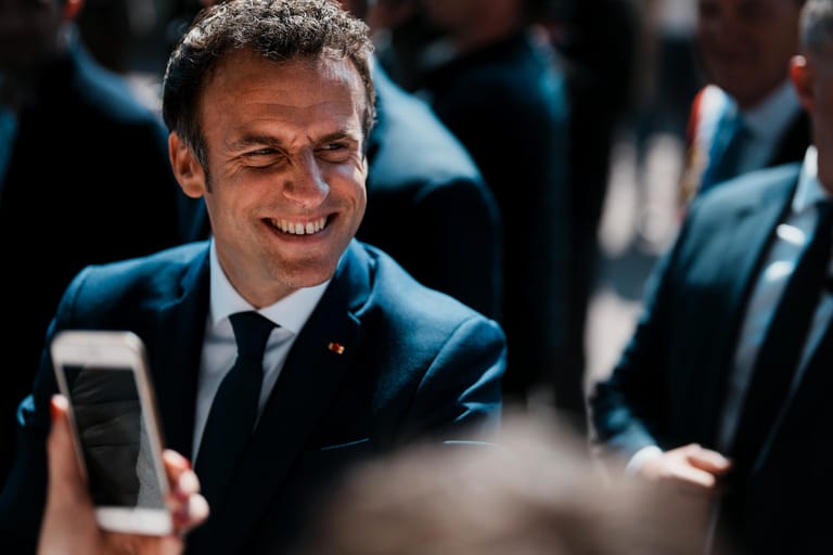 Strahlender Sieger: Emmanuel Macron wird eine zweite Amtszeit als Präsident in Frankreich haben.