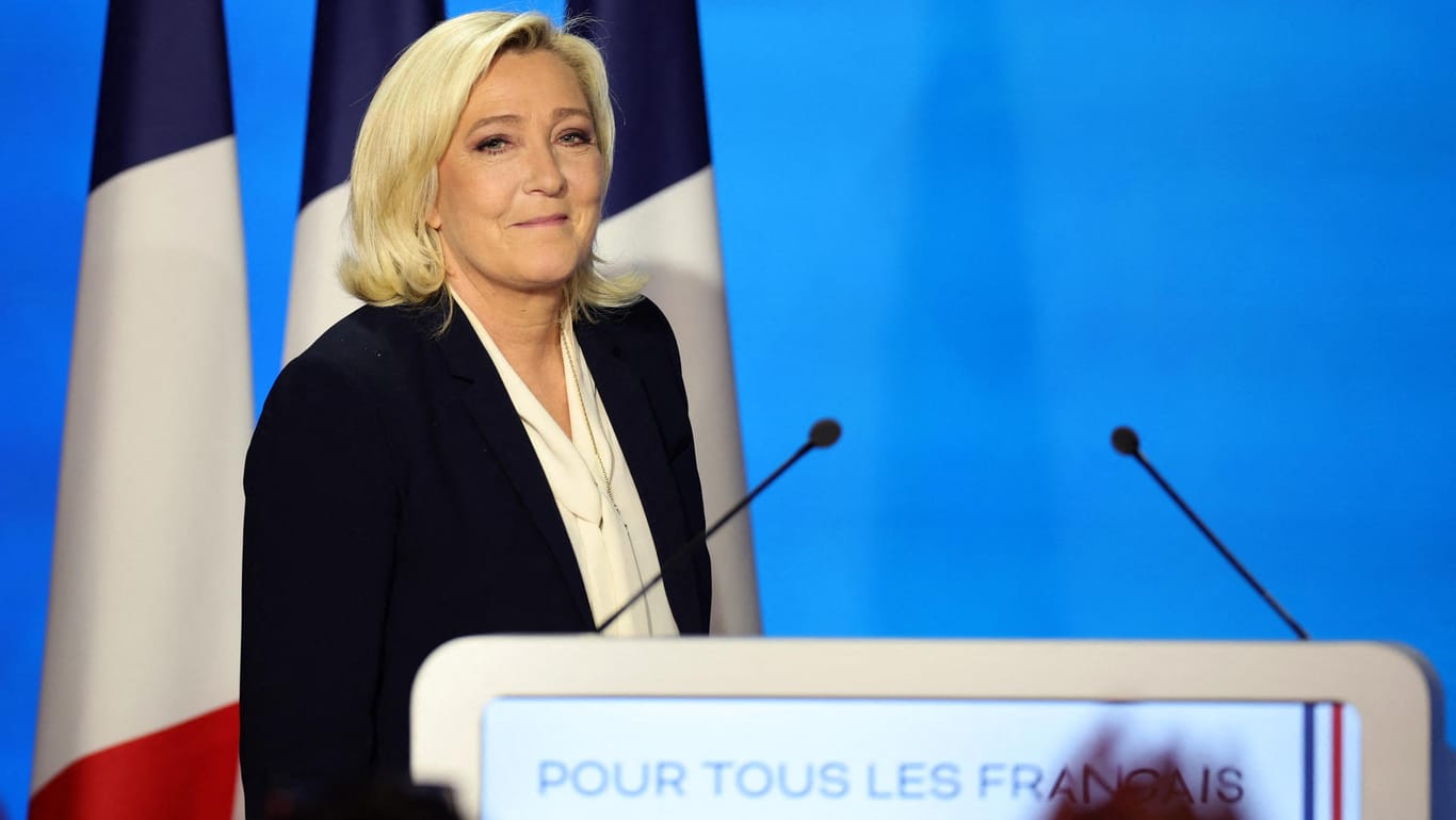 Kämpferisch und gut gelaunt trotz Niederlage: Marine Le Pen.