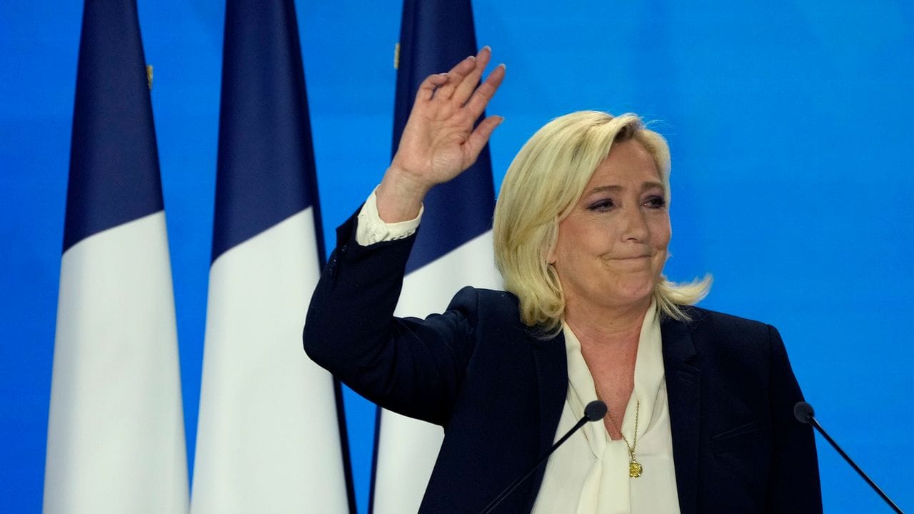 Marine Le Pen feierte trotz Wahlniederlage das beste Resultat in der Geschichte ihrer Partei.