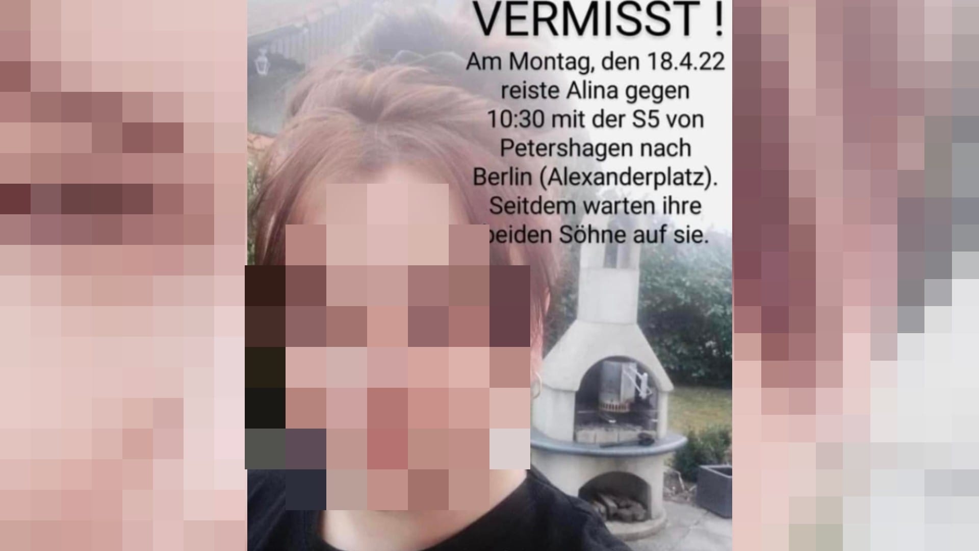 Suchmeldung auf Facebook: Die junge Mutter war eine Woche verschwunden.