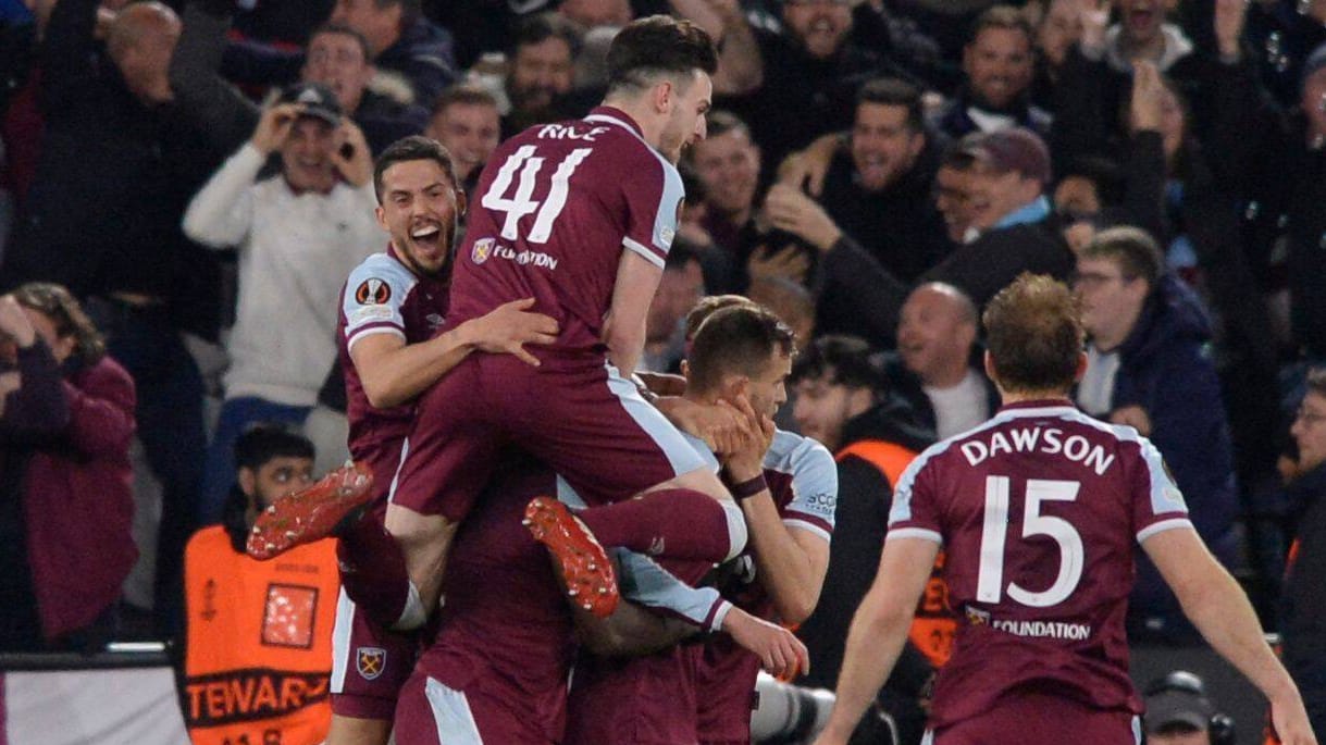 Jubel bei West Ham United: Der Premier-League-Klub hat zuletzt Sevilla im Viertelfinale besiegt.