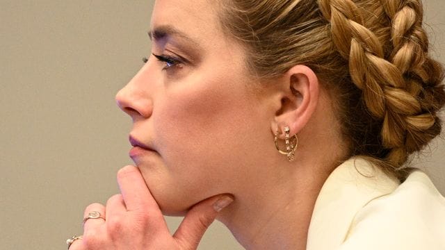 Amber Heard im Gerichtssaal.