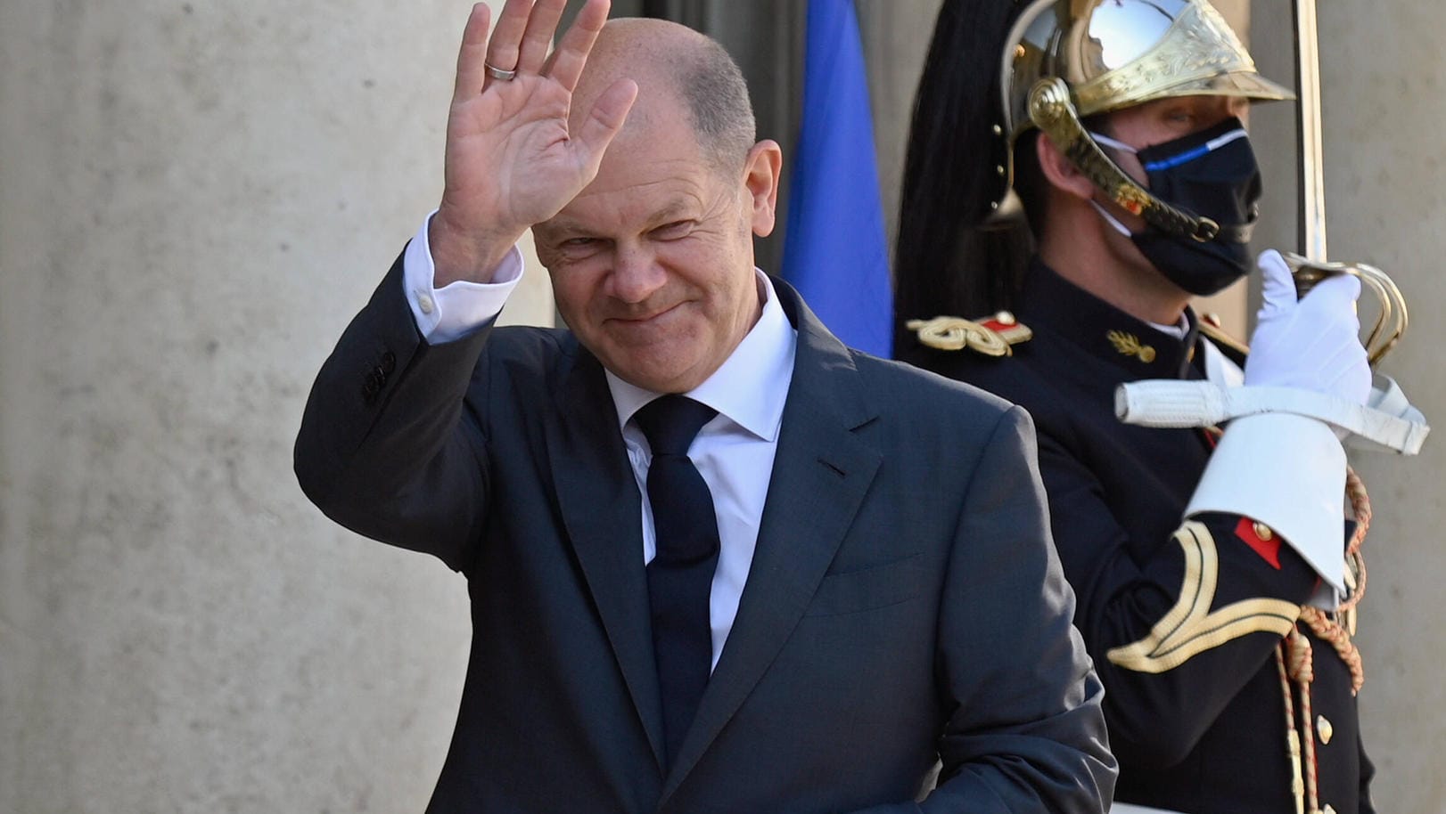 Ein Sozialdemokrat im Elysée. Olaf Scholz beim Besuch in Frankreich (Archivbild).