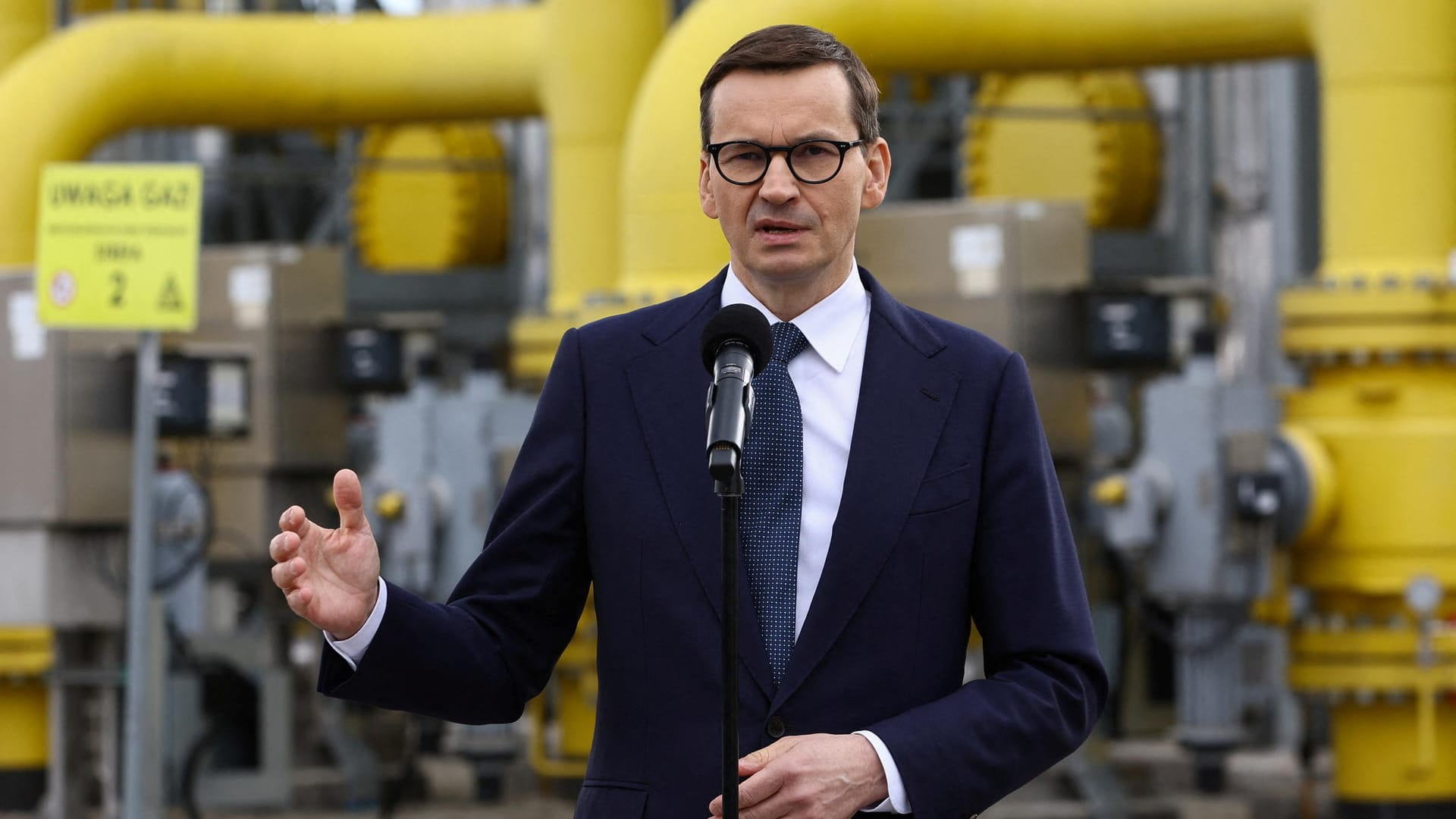 Der polnische Regierungschef Mateusz Morawiecki: "Diesmal hat Russland die Grenze des Imperialismus, des Gasimperialismus, noch einen Schritt weiter verschoben."