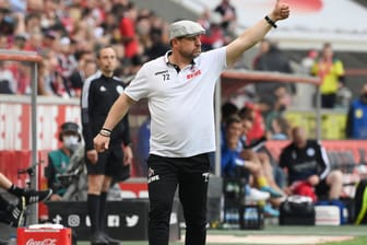 Kölns Trainer Steffen Baumgart an der Seitenlinie (Archivbild): Er kann auf fast alle Stammzuspieler zurückgreifen.