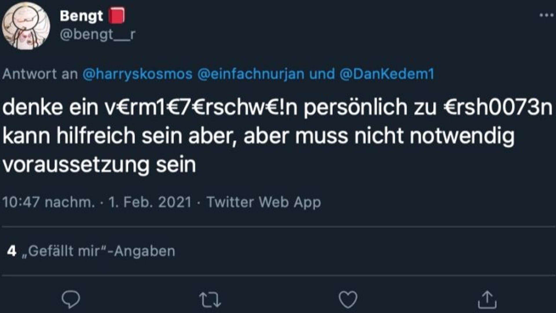 Einer der Tweets, wegen denen Rüstemeier bei den Jusos rausflog.