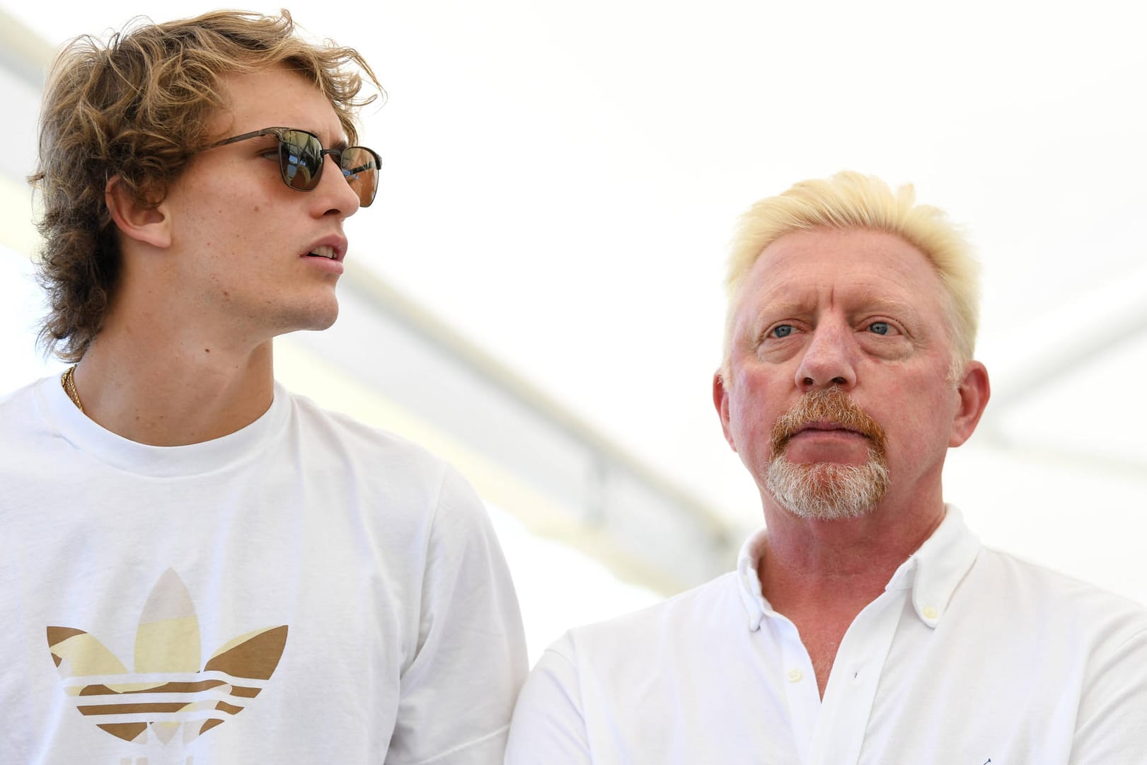 Alexander Zverev (li.) und Boris Becker beim ATP-Cup 2020. Damals war Becker noch Head of Men's Tennis beim DTB.