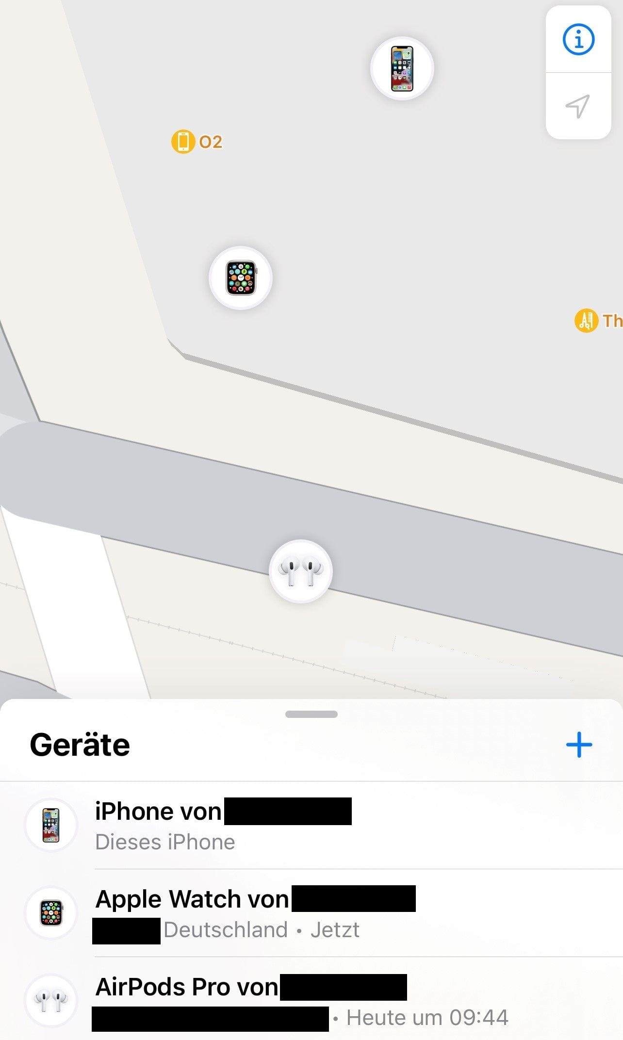 Die "Wo ist?"-App zeigt die ungefähren Aufenthaltsorte aller registrierten Apple-Geräte.