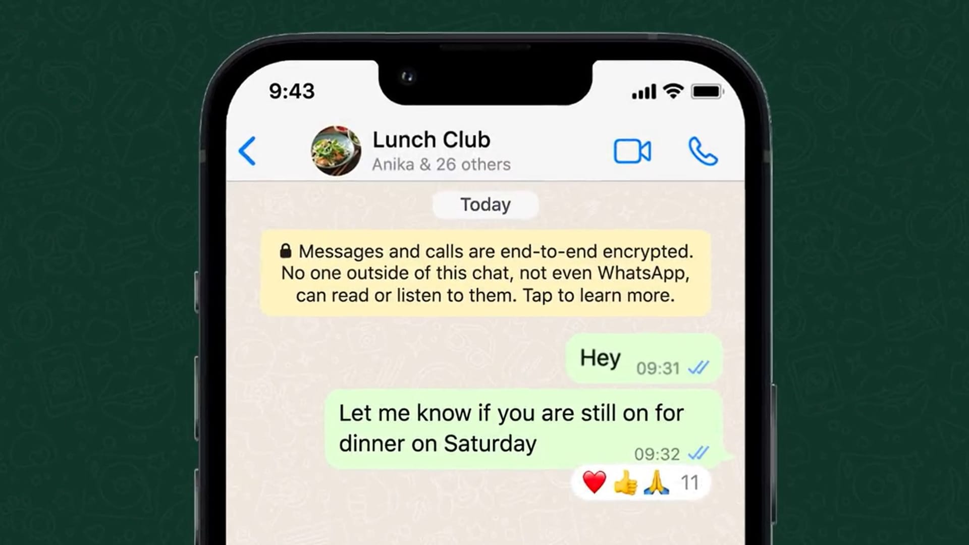 WhatsApp-Chat: Ab sofort können Nutzer auf Nachrichten direkt mit Emojis reagieren.