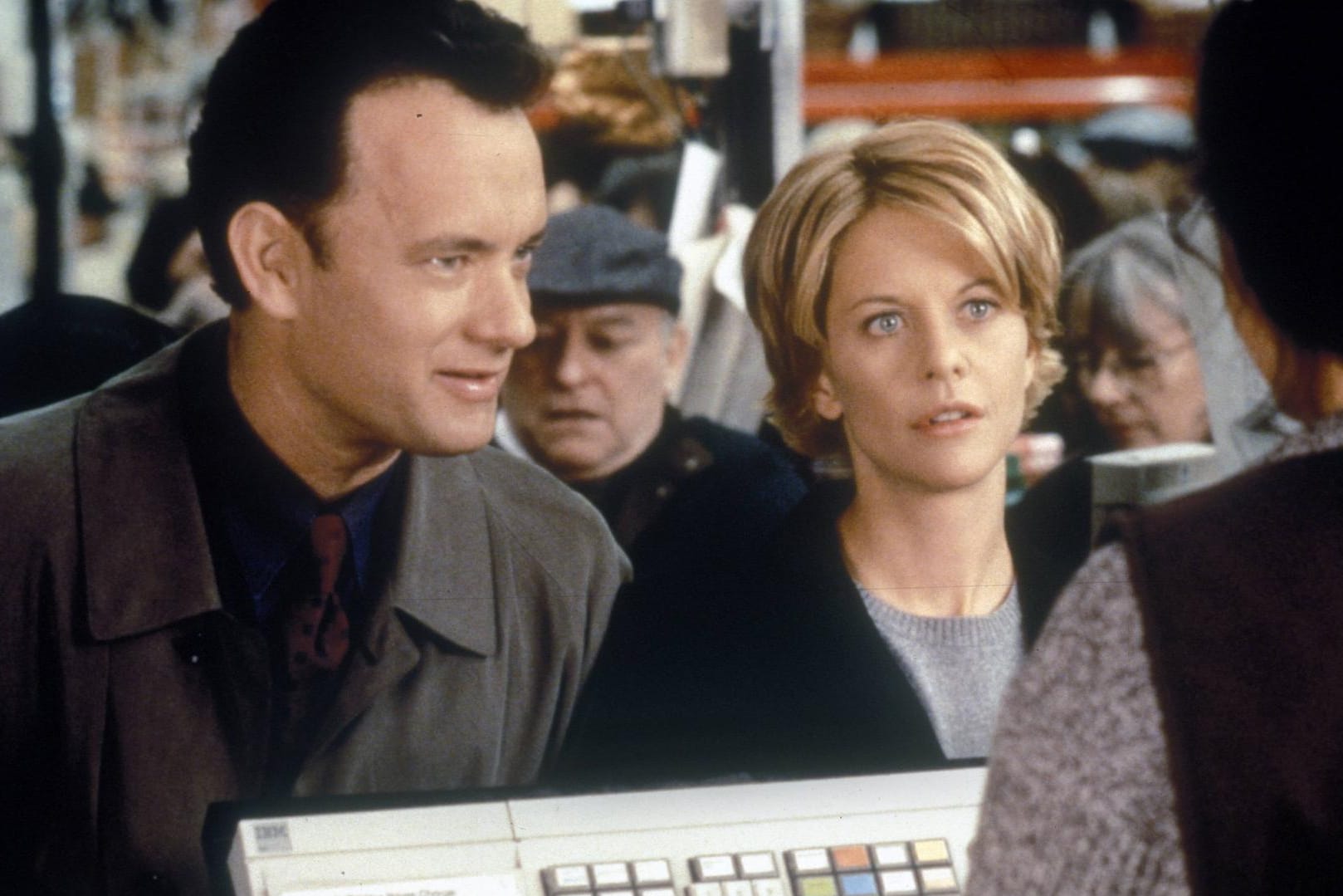 E-Mail Für Dich: Tom Hanks und Meg Ryan beginnen eine Romanze im Netz.