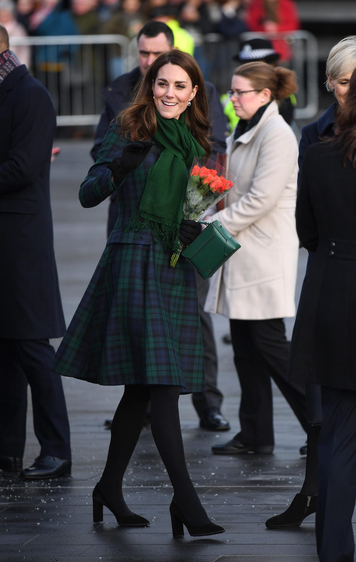 29. Januar 2018: Herzogin Kate in einem bekannten Look im schottischen Ort Dundee.