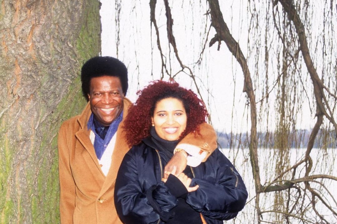 Mit Vater Roberto Blanco im Jahr 1995