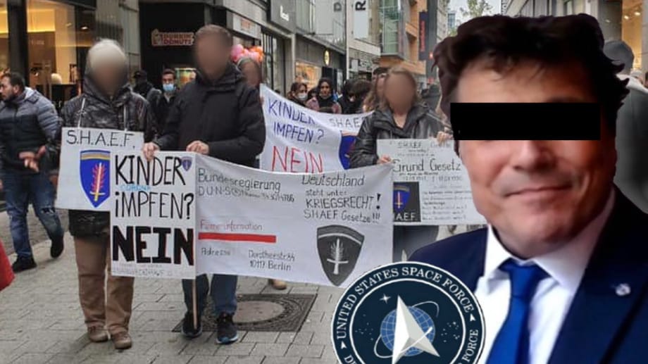 "Major Jansen": Der Mann behauptete von sich, an der Spitze eines angeblichen alliierten SHAEF-Kommandos in Deutschland zu stehen und hatte Anhänger, die Kundgebungen zur Beachtung der SHAEF-Gesetze abhielten.