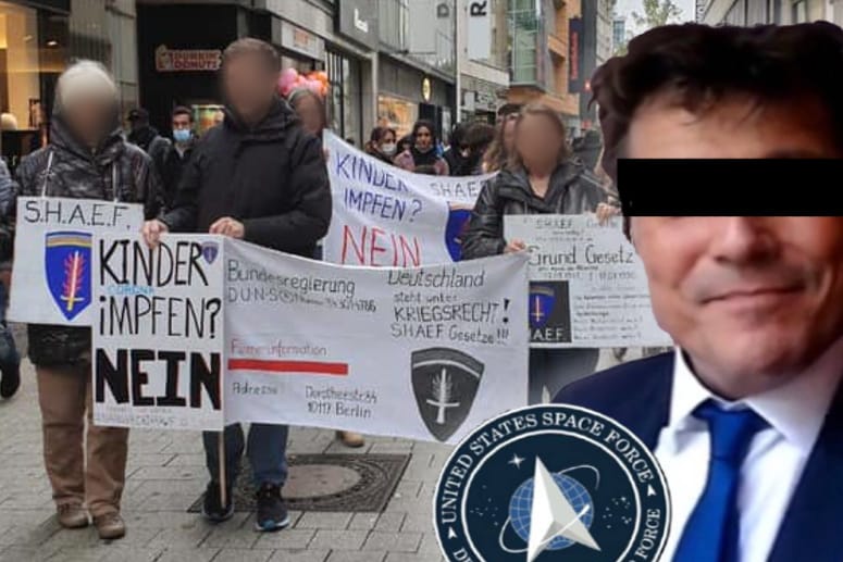 "Major Jansen": Der Mann behauptete von sich, an der Spitze eines angeblichen alliierten SHAEF-Kommandos in Deutschland zu stehen und hatte Anhänger, die Kundgebungen zur Beachtung der SHAEF-Gesetze abhielten.