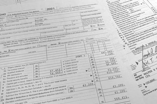 Die Steuererklärung von US-Präsident Biden und der First Lady für das Jahr 2021.