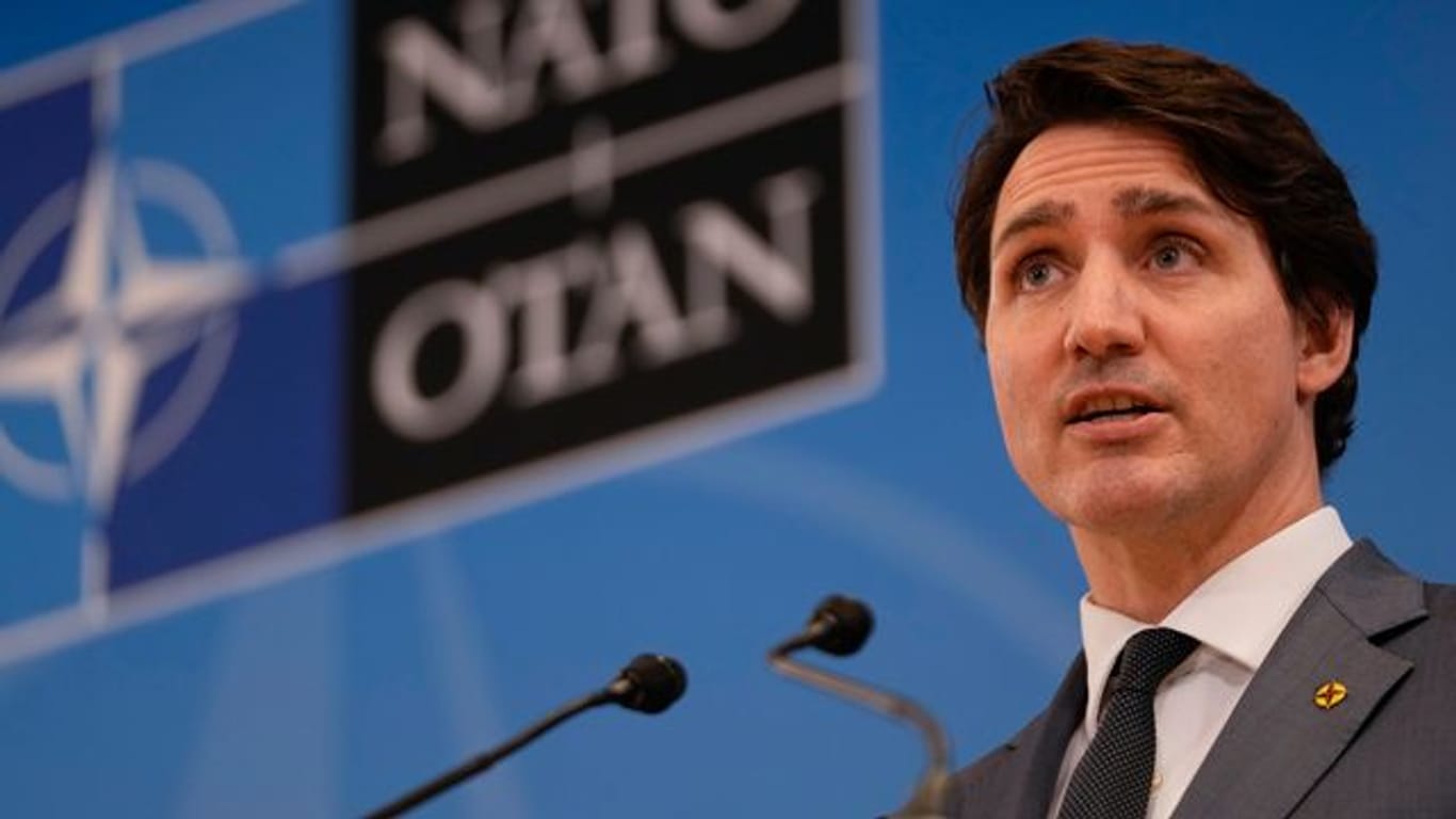 Kanadas Premierminister Justin Trudeau am Rande eines Nato-Sondergipfels Ende März.