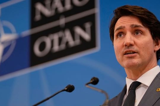 Kanadas Premierminister Justin Trudeau am Rande eines Nato-Sondergipfels Ende März.