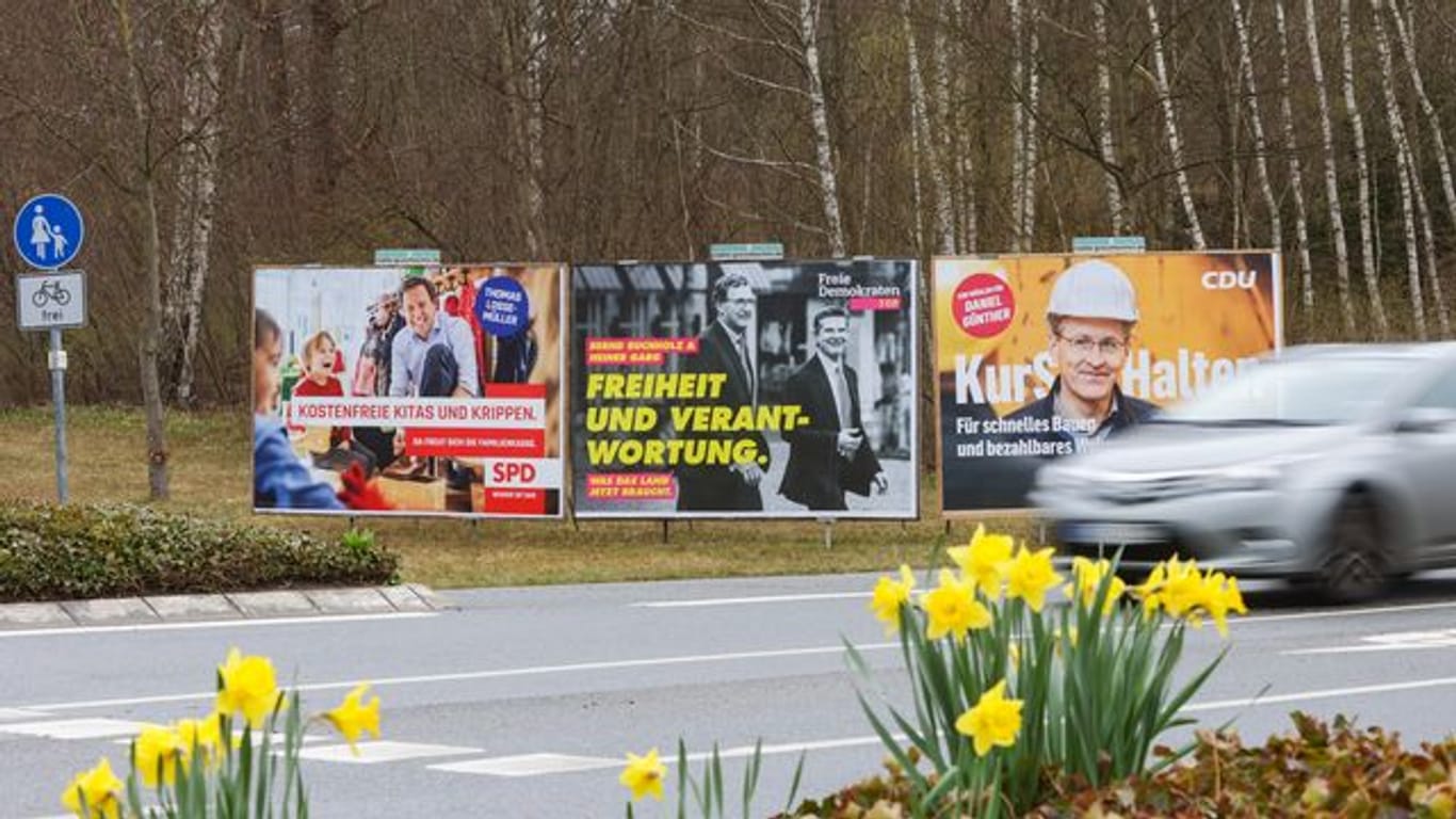 Wahlplakate in Mölln.